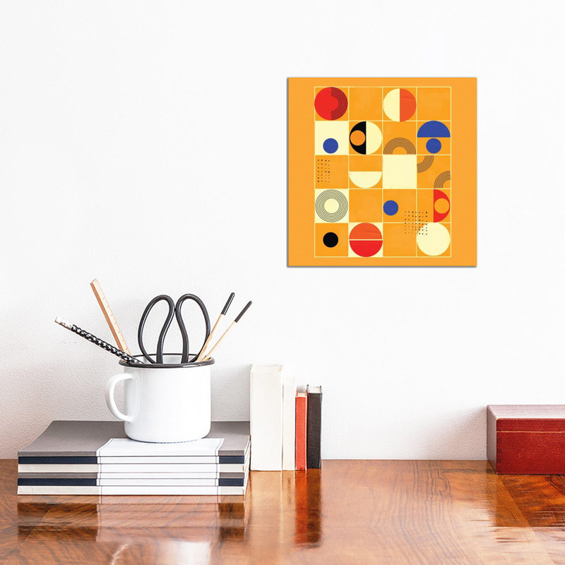Mid Century Abstract III by Show Me Mars - Gallery-Wrapped Canvas Giclée on Canvas, 30.48 cm H x 30.48 cm W, Canvas