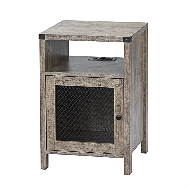 Table de chevet Pereda en gris