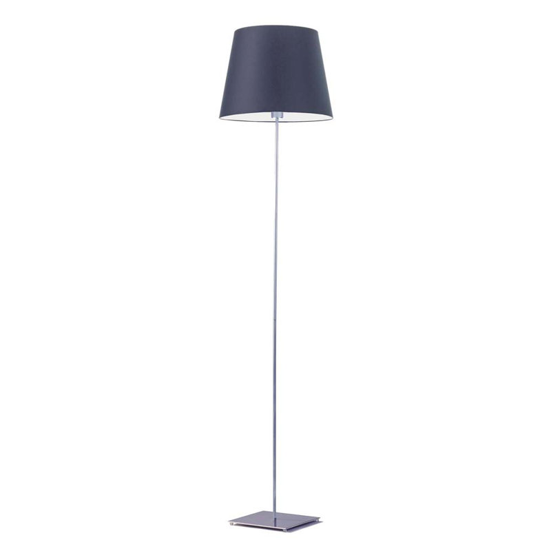 Asauni 162.5cm Traditional Floor Lamp, Navy Blue, Silver