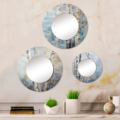 Spiritual Stone Malachite Renewal - Ensemble de 3 miroirs en pierre