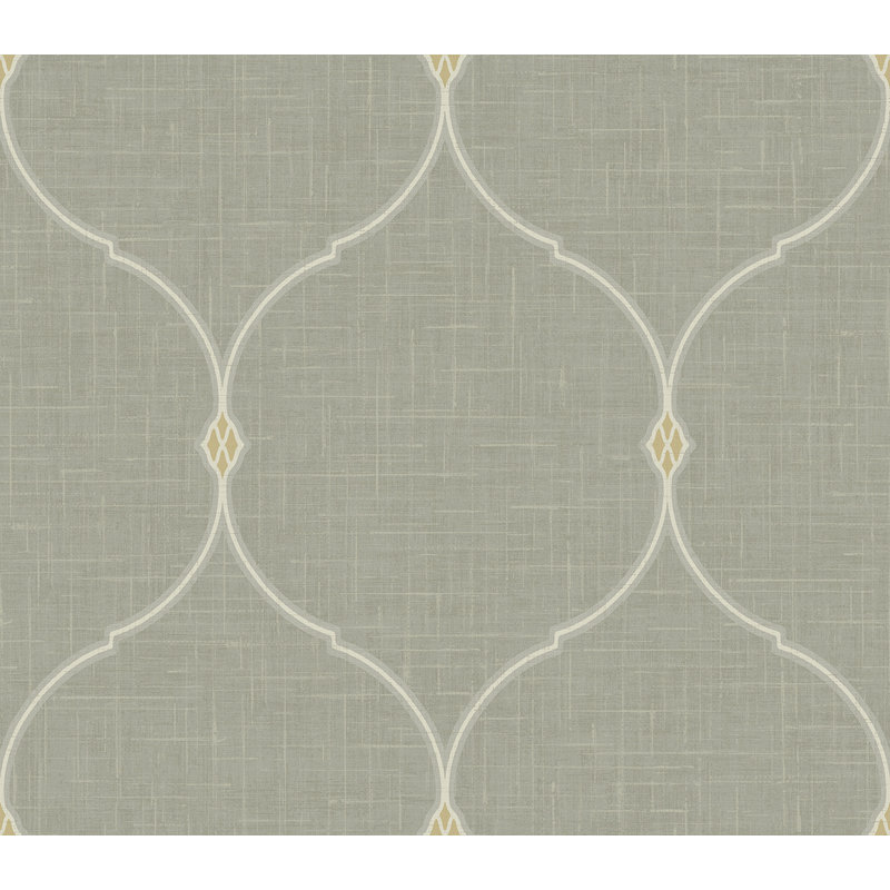 Rouleau de papier peint L 33 pi x l 20,5 po Sunair, Gris métallique nouveau / or