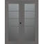 Portes doubles en bois manufacturé et en verre Avon 5 Lite-97849782-100096508-100096509