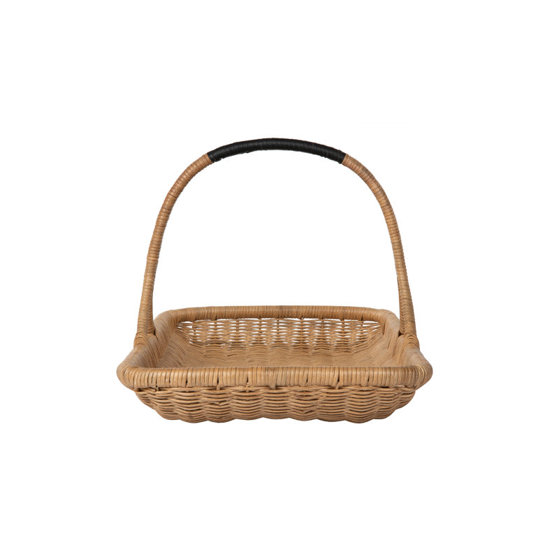 Panier en osier de légumes et de fleurs Folsom, Brun / Noir, 29,5 po x 16 po