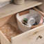Table de chevet, finition brune