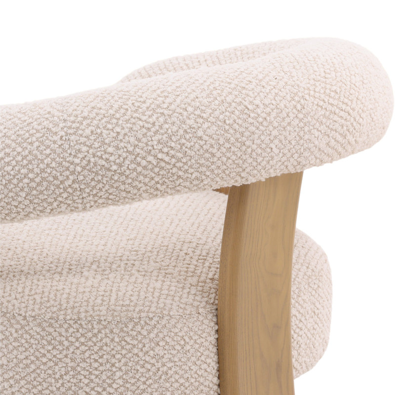 Frankie Polyester Occasional Chair, Cream, Cream
