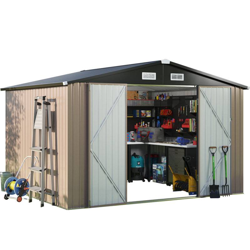 Remise à outils extérieure en métal l 10 pi x P 8 pi