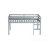 Twin Loft Bed with Ladder and Strengthened Slats-1744399611