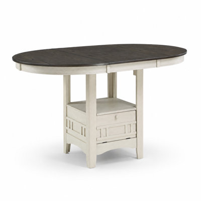 Table de salle à manger à hauteur de comptoir extensible de 42 à 60 po Louroukina