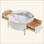 Table basse moderne avec 2 grands tiroirs de rangement Modern