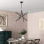 Lustre 8 lumières bronze avec détails en laiton antique-996542538