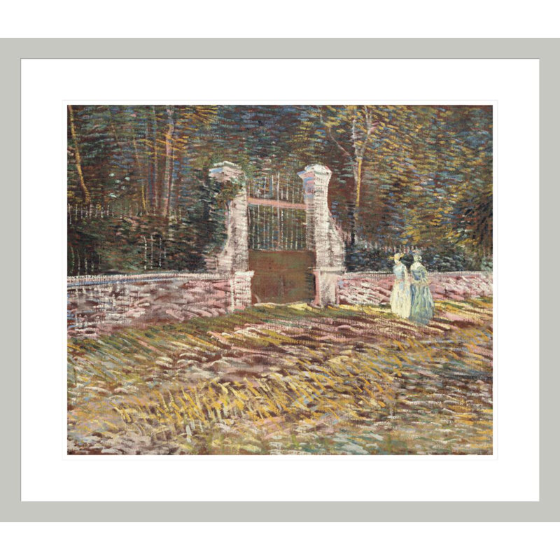 Entrée du parc Voyer-d'Argenson à Asnières par Vincent van Gogh - estampe numérique encadrée, 23,5 po H x 27,18 po L