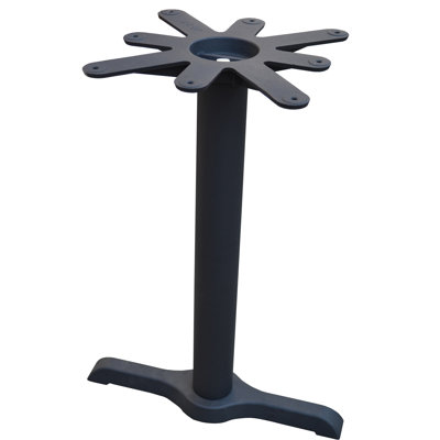 Base de table de bout en fonte 5 po x 22 po avec plateau supérieur de 17 po