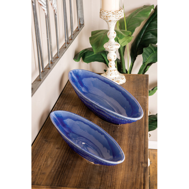Hileman Ceramic Pot Planter, Blue