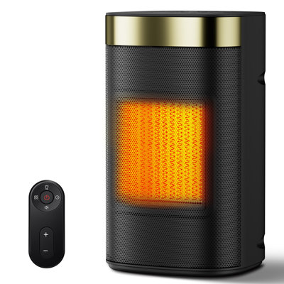 Cowsar 1500W Led Display Small Portable Heater, Thermostat And Remote Control, 24-Hour Timer