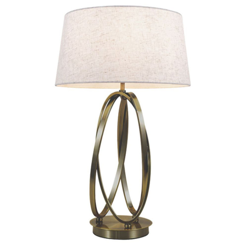 Trinity Table Lamp Antique Brass C/W Shade