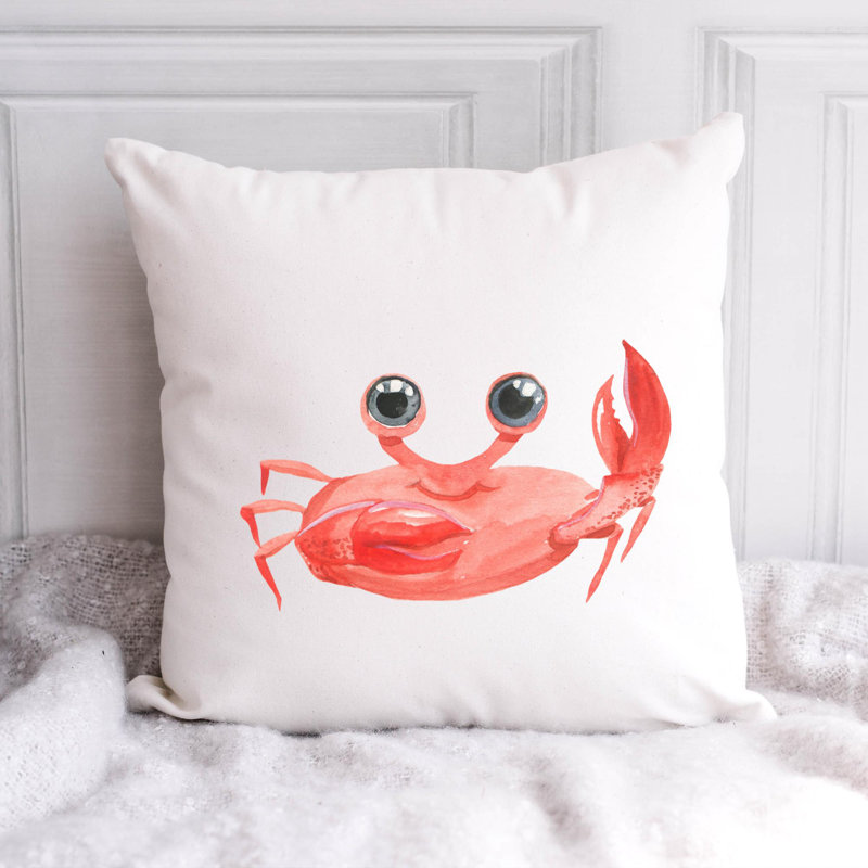 Nautical Sea Life_788 - Coussin décoratif avec coussin décoratif, H 18 po x l 18 po