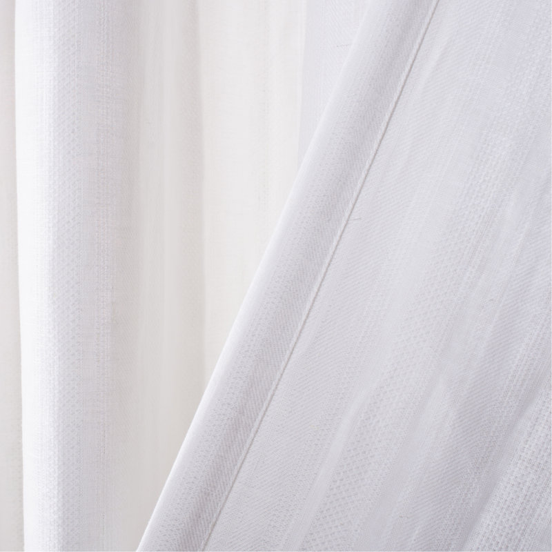 Mckee Cotton Blend Semi Sheer Curtain Single Panel, 52" W x 96" L