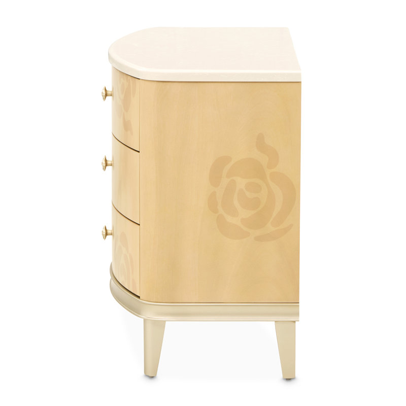 Camellia Field Caramel 3 - Drawer Nightstand