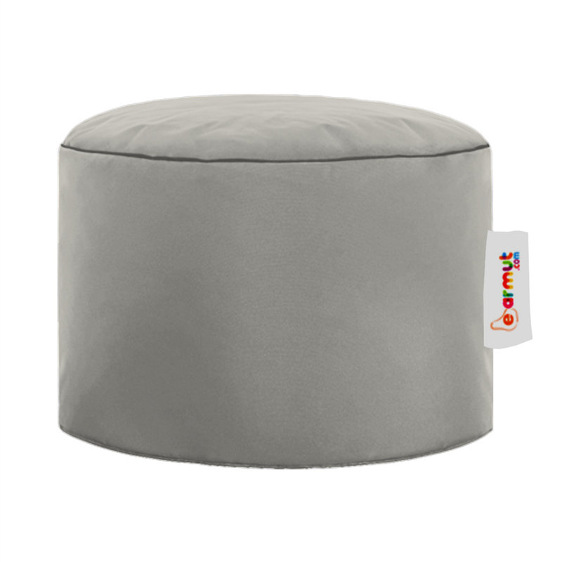 Kaamilah 55Cm Wide Round Pouffe Ottoman, Fume