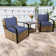 3-Piece 2-Person Wicker Patio Seating Group with Cushion
