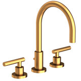 East Linear Widespread Bathroom Faucet with Drain Assembly