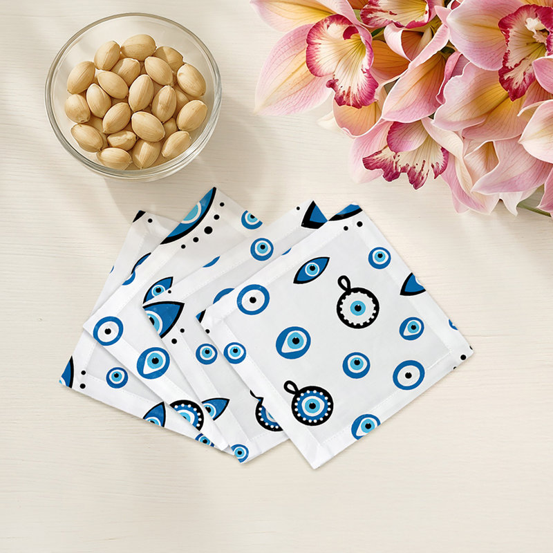 Eye On You Cotton Sateen Cocktail Napkins