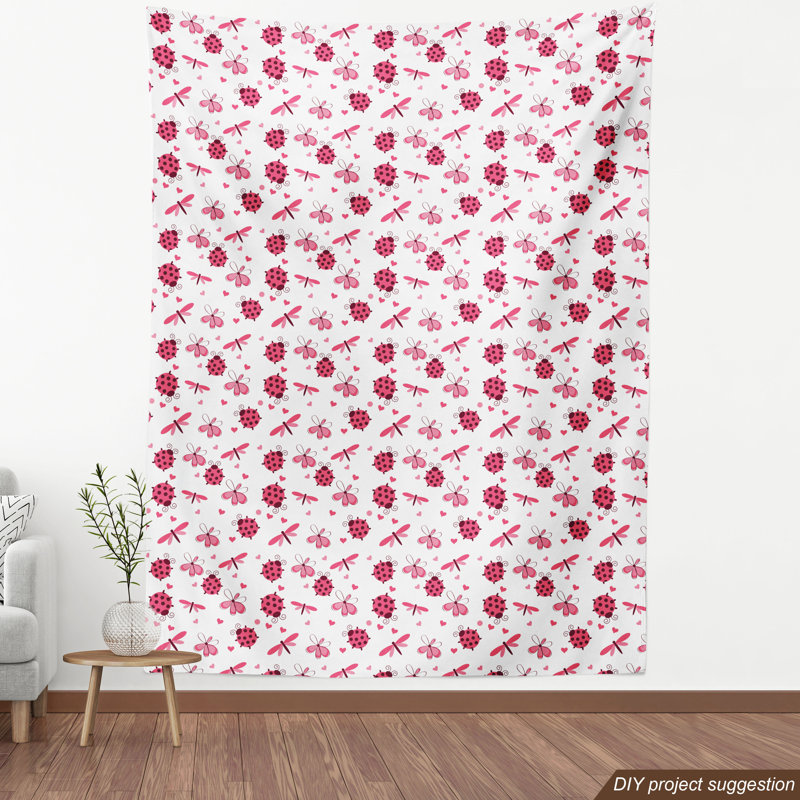 Tissu coccinelles, l 58 po x L 72 po