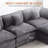  Shamill Chenille Cloud Sofa Couch with Ottoman – Extra-Plush 2-Layer Cushions with Adjustable Leg Heights for Comfort-1663651967