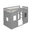 Lit mezzanine simple avec échelle - gris-483134881