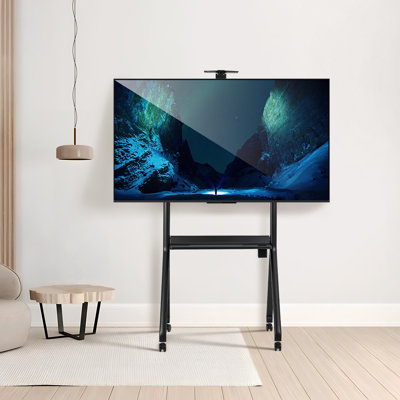 Meuble télé mobile à roulettes pour téléviseur ACL à DEL de 42 à 86 pouces pouvant supporter jusqu'à 220 lb