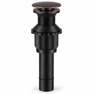 Drain escamotable en acier inoxydable pour lavabo de salle de bain sans trop-plein