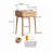 JASMINE Vanity Set with side LED lightning made with Wood in Beige(NJ INVENTORY)