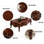 Table basse brune en bois massif brun-129099811