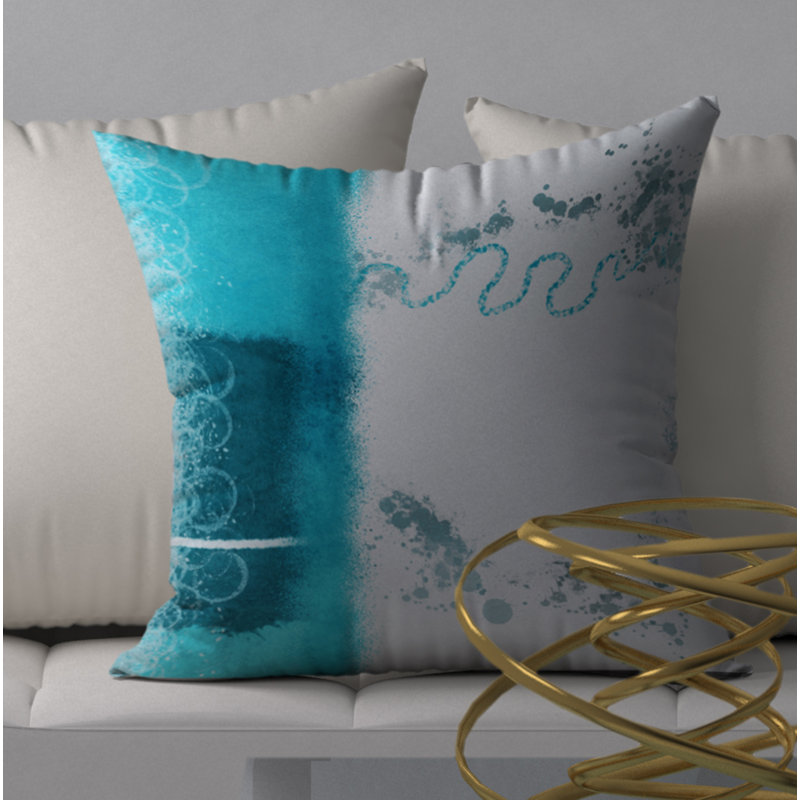 Abstract Reversible Throw Pillow, 20" x 20"