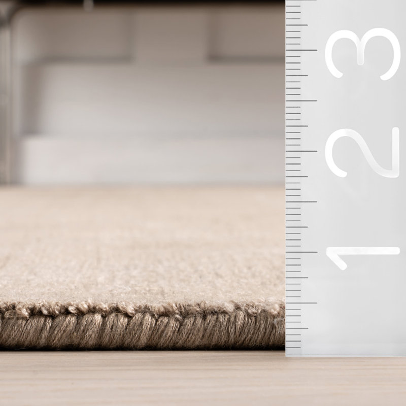 Alva Taupe Hand Loom Knotted Viscose Rug, Rectangle 7'6" x 9'6"