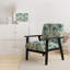 Vintage Romance Green Marvel Blooms - Upholstered Cottage Accent Arm Chair