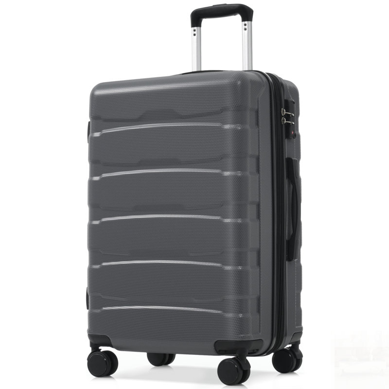 Valise rigide en plastique durable extensible de 28 pouces avec roues pivotantes et verrou TSA pour un voyage sécuritaire