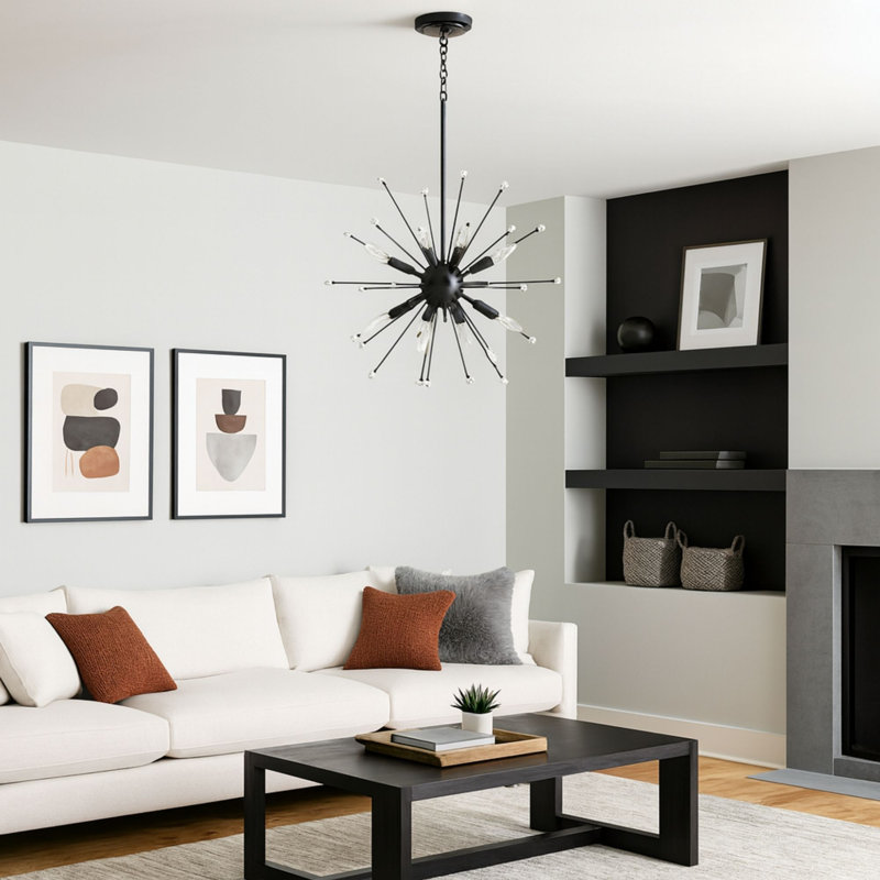 Lustre spoutnik 8 lumières 22,25 po Bossier Bossier