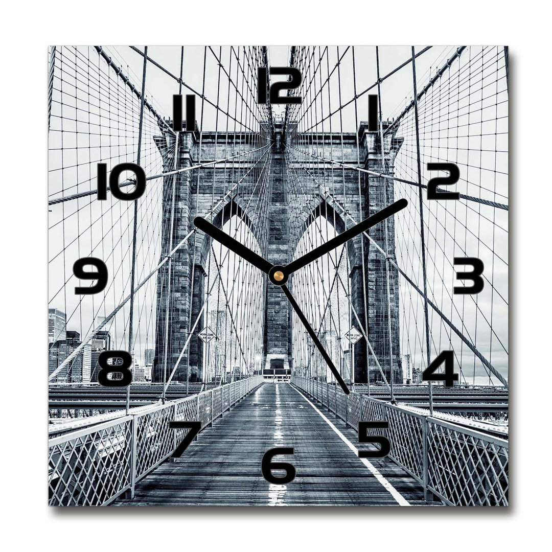 Analoge Wanduhr Brooklyn Bridge 60 cm Geräuschlos