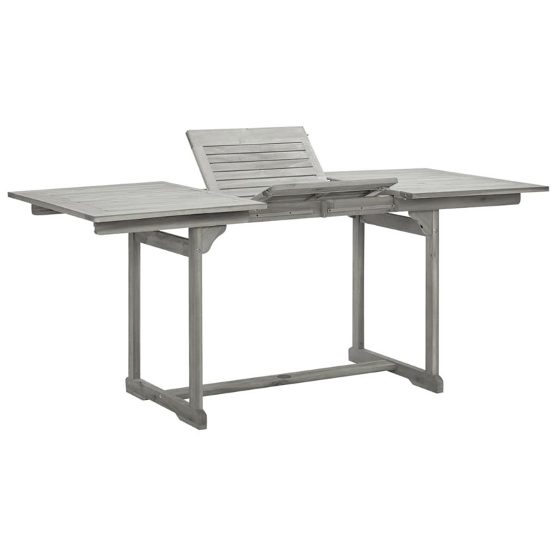 Dechant Garden Dining Table (120-170)x80x75 cm Solid Acacia Wood