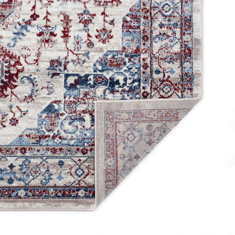 Tapis oriental ivoire Villines, Rectangle 8 pi x 10 pi