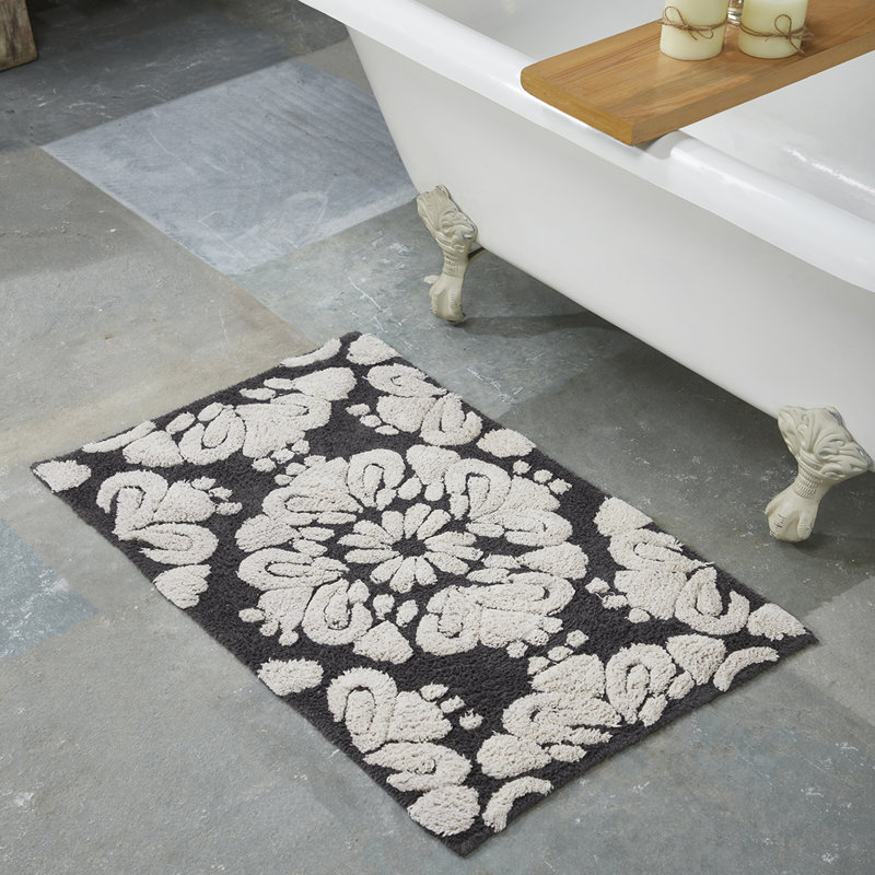Tapis pour salle de bain 100% coton 1885 g / m² avec endos en latex antidérapant Danmat Danmat, Rectangle 17 po x 24 po
