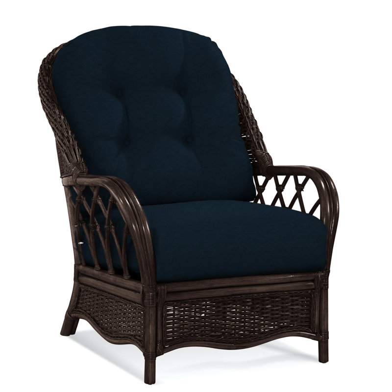Chaise avec accoudoirs en rotin Everglade, Performance blanc sucre; 0863-91, Java