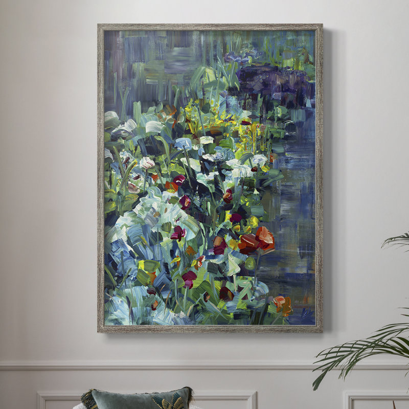 «Lots of Love in the Garden», reproduction encadrée - bois massif, H 11 po x l 9 po
