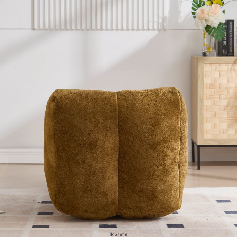 Pouf créatif pour adultes, rembourrage en mousse de haute qualité et soutien ergonomique du corps, Polyester brun