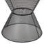 Table d'appoint - style intemporel, structure en fer, finition noir mat, 17,44 po P x P 18,57 H, table moderne en maille Breezy, construction, noir, silhouette arrondie, profondeur, largeur, hauteur, stable