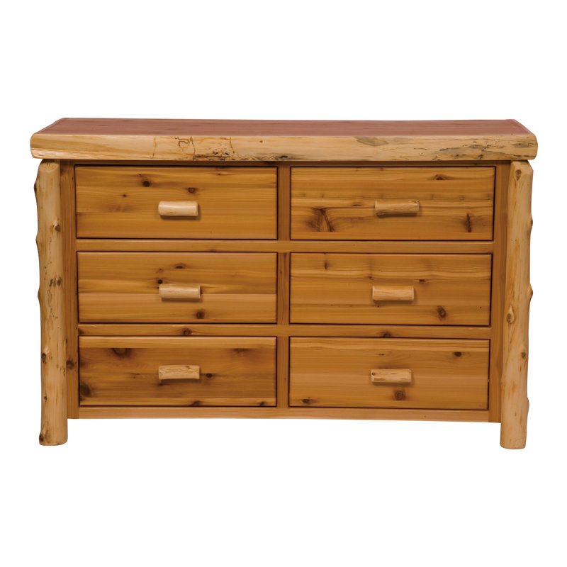 Commode 6 tiroirs Fireside Lodge Cedar, Traditionnel