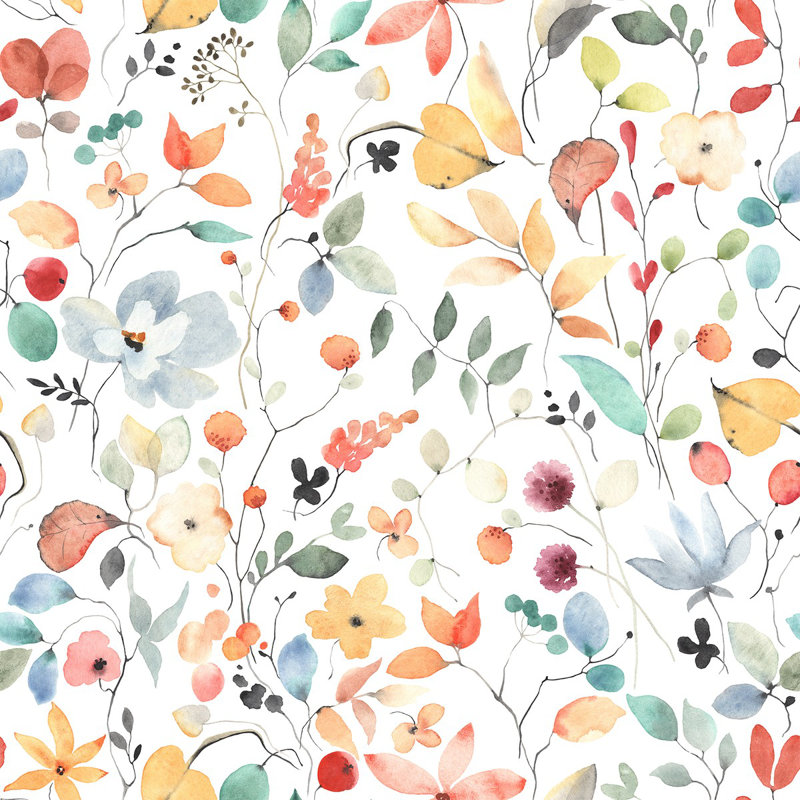 Panneau de papier peint L 10,4 pi x l 25 po Autumn Leaves