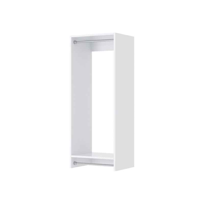 Double Hanging Unit in White, 46" H x 18"  W x 14" D