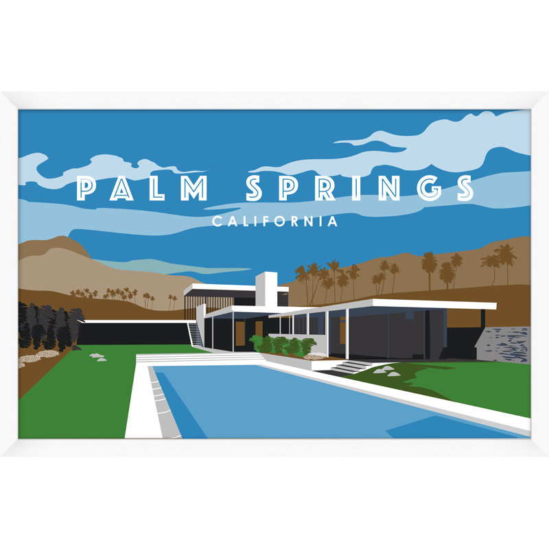 «Palm Springs Technicolor 5» par Christopher Kennedy - cadre photo, art textuel sur papier